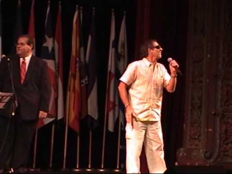 Frank Garcia sings his Corazon de Tampa at Tampa Mayor's Hispanic Heritage Celebration