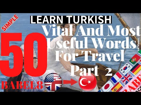 learn Turkish: 50 vital and most useful words for travel part 2