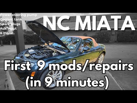BUDGET NC MIATA BUILD: 9 MODS & REPAIRS IN 9 MINS (high mileage maintenance) Part 1