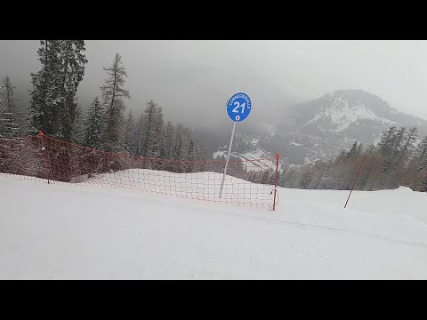 Europe France La Plagne Blue Cornegidouille POV Ski ❄️⛷️ Fresh Snow Run