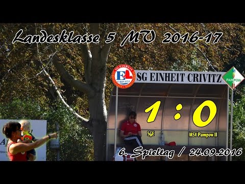SG Einheit Crivitz vs. MSV Pampow II 6.Sp.-T.  LK 5 MV 2016-17