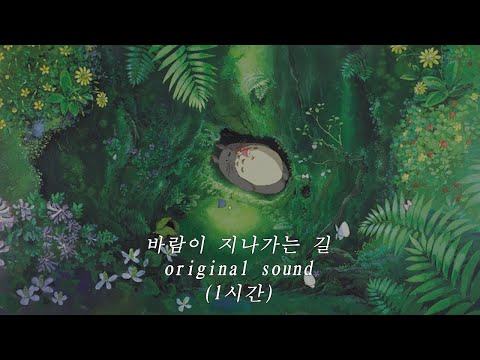 [1HOUR] 風のとおり道 - 바람이 지나가는 길 1시간 (original instrumental only) | 이웃집 토토로 OST