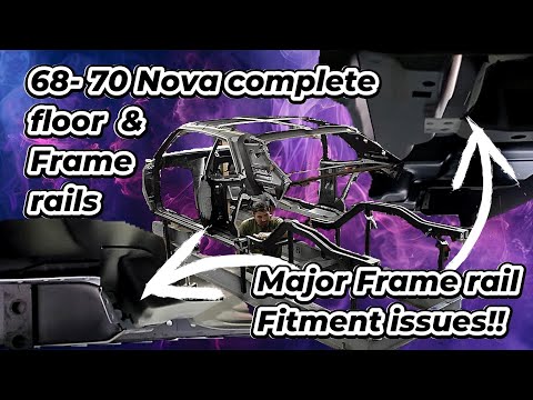 70 Nova Firewall, floor pan, frame rail, cross rail, trunk pan and drop off installation video 1