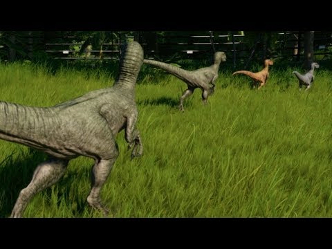 Jurassic World Evolution - Blue, Echo, Delta, Charlie & Indoraptor Breakout & Fight! (1080p 60FPS)