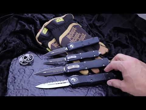 Автоматический выкидной нож Microtech Dirac Delta D/E Satin Standard Blue (227-4BL)