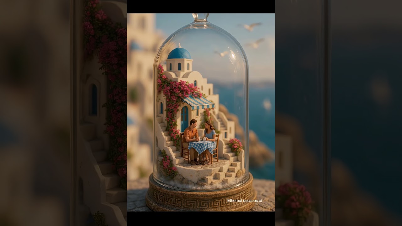 Miniature Royal Court Inside a Glass Dome