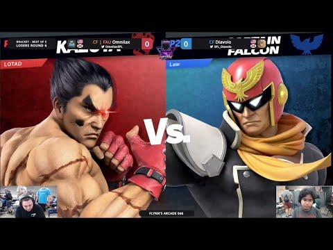 Flynn's Arcade 046 Losers Round 6 - CF | FAU | Omnilax (Kazuya)Vs CF | Diavolo (Captain Falcon)SSBU