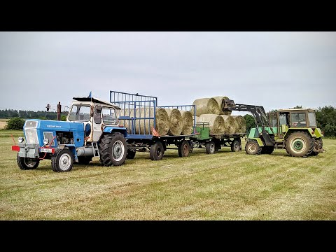 Heuernte im Komplex mit Belarus und Fortschritt