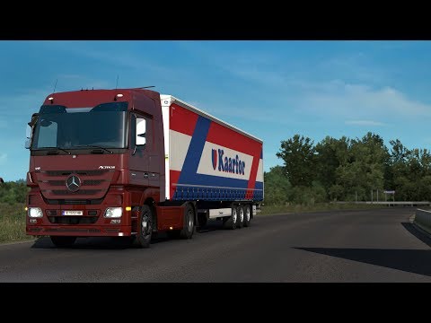 ETS 2 1.36 - Road To The Black Sea DLC - Mercedes Actros MP3 1851 V8 - Trip: Ruse - Galaţi
