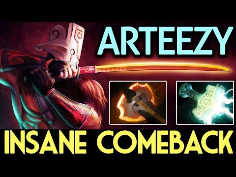 Arteezy Dota 2 [Juggernaut] Insane Comeback HardGame