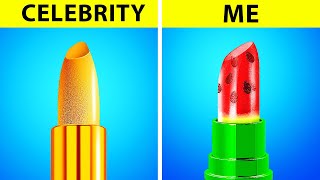 I FOLLOW CELEBRITY HACKS AND TIPS || Rich VS Poor Cool Tools! Crazy DIY Ideas by 123 GO! FOOD