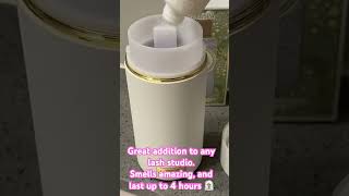 Voluspa diffusers for lash room set ups! Smells amazing #lashroom #studio #setup #voluspa #diffusers