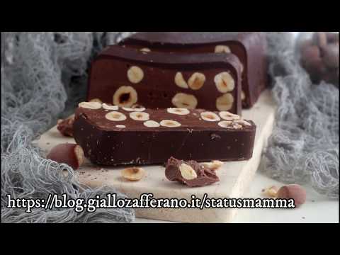 Torrone morbido al cioccolato e nocciole
