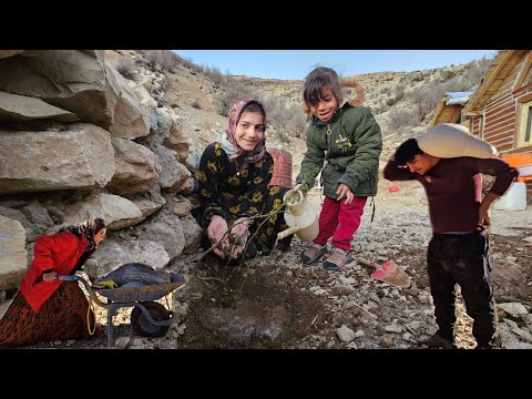 Hard Life in the Mountain | A Nomadic Mother Rebuilds Her Shelter with Her Former Husband