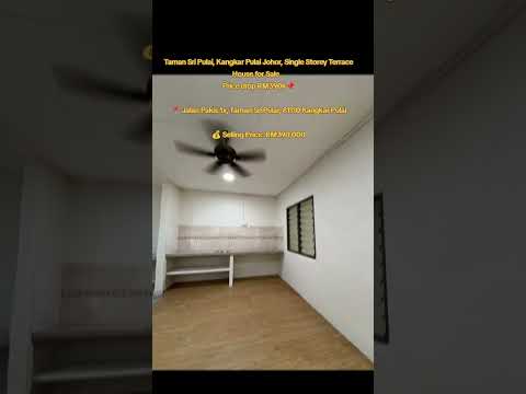Taman Sri Pulai, Kangkar Pulai Johor, Single Storey Terrace House for Sale .  Price Drop RM390k📌  📍 Jalan Pakis 1x, Taman Sri Pulai, 81110 Kangkar Pulai  💰 Selling Price: RM390k video
