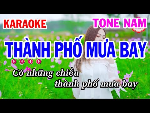 Karaoke Thành Phố Mưa Bay Tone Nam Nhạc Sống Dễ Hát | Mai Thảo Organ