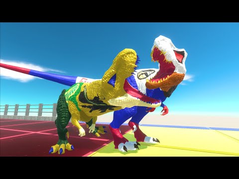 FALCON T-REX DEATH RUN JUNGLE-Animal Revolt Battle Simulator