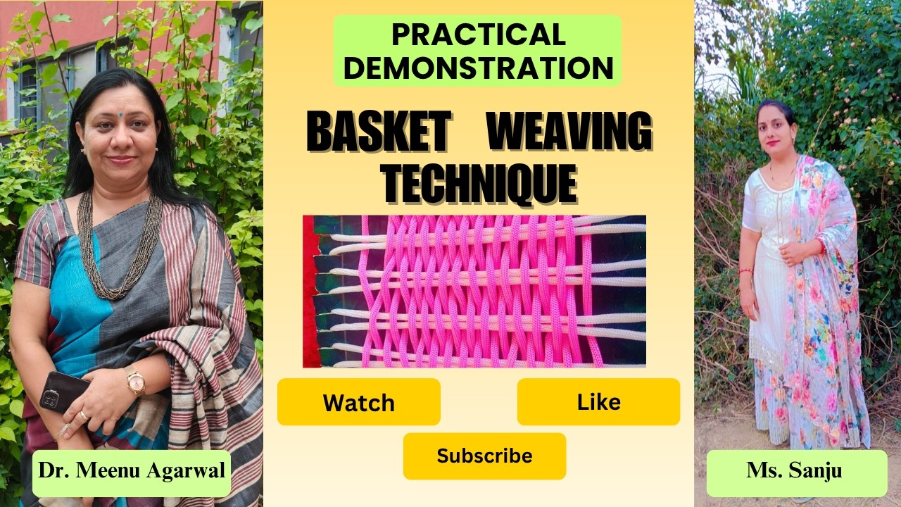 Basket weave! #demonstration #practical #homescience #textile #weavers #weaving #weavinglooms #yt