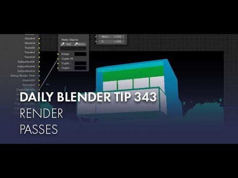 Daily Blender Tip 343 - A brief look at Render Passes (Blender 2.8)