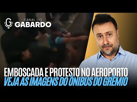Emboscada e protesto da torcida | Veja as imagens do ônibus do Grêmio | Segurança foi agredido