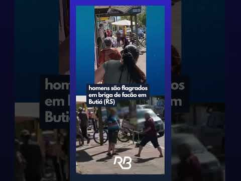 homens são flagrados em briga de facão em Butiá (RS)