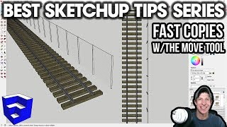 BEST SketchUp Tips Series - Fast Copies with the Move Tool