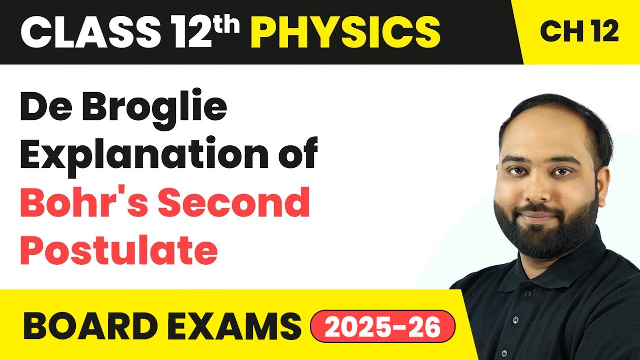 De Broglie Explanation of Bohr's Second Postulate - Atoms | Class 12 Physics Ch 12 | CBSE 2024-25