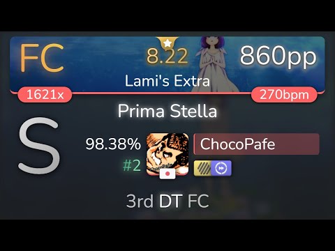 ChocoPafe | Kano - Prima Stella [Lami's Extra] +HDDT 98.38% {#2 860pp FC} - osu!