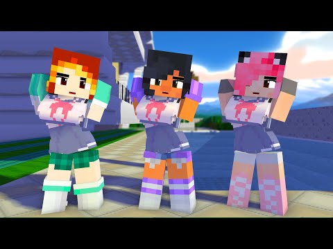 SUPER IDOL YAY! ARIGATO SCHOOL GIRLS APHMAU FRIENDS KIM AND KC - MINECRAFT ANIMATION #shorts