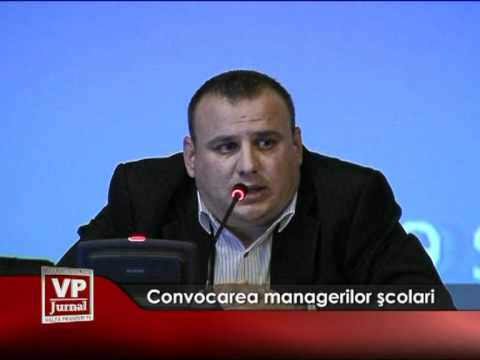 Convocarea managerilor şcolari