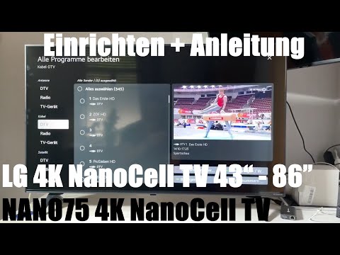 LG 4K NanoCell TV 43“ - 86” NANO75 4K NanoCell TV with VA panel and Direct LED setup & instructions