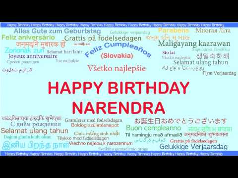 Narendra   Languages Idiomas - Happy Birthday