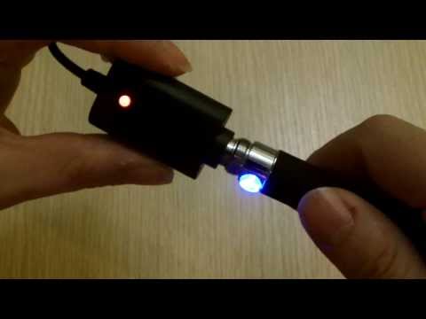 Part of a video titled Kanger EVOD Joyetech eGo TC Twist CC Ago Battery Replacement USB ...