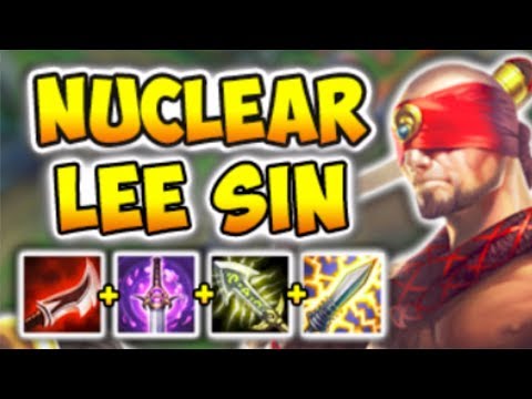 NUCLEAR ONE-SHOT LEE SIN IS UNREAL! DUSKBLADE BUFFED FULL LETHALITY LEE BUILD! - League of Legends