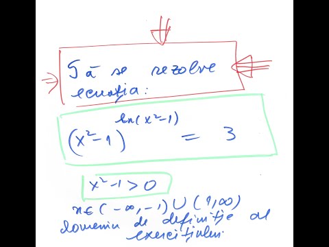 Ecuatie exponentiala cu logaritm