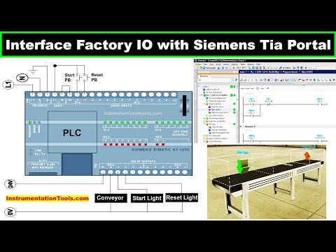 How to Interface Factory IO with Siemens Tia Portal? - PLC Tutorial