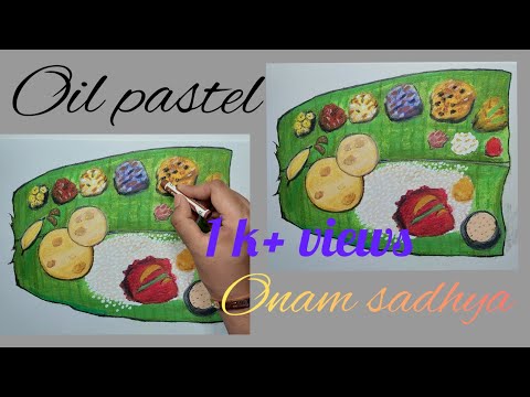 Onam Special Drawing/SADHYA Drawing/Oil Pastel/South Indian Meal Drawing/Easy Drawing