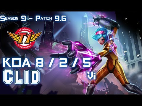 SKT Clid VI vs LEE SIN Jungle - Patch 9.6 KR Ranked