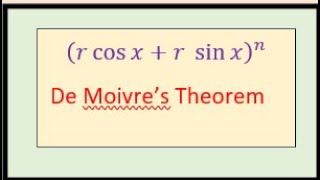Complex Numbers Polar Form Product De Moivre's Theorem and nth Root
