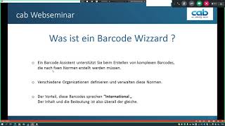 cablabel S3 Tutorial: Barcodes / Barcode-Wizard