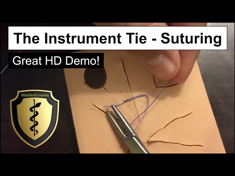 SUTURE Tutorial: The Instrument Tie - Step-by-step instructions in HD!