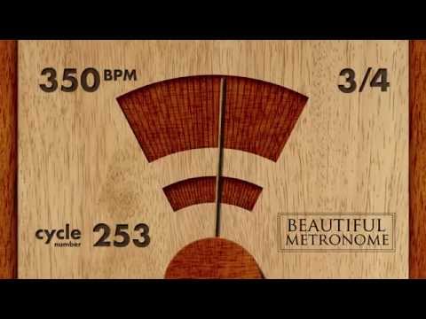 350 BPM 3/4 Wood Metronome HD