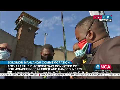Solomon Mahlangu Anti apartheid activist was convicted of common purpose murder and hanged in 1979