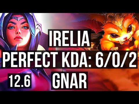 IRELIA vs GNAR (TOP) | 6/0/2, 2.3M mastery, 500+ games, Dominating | EUW Master | 12.6