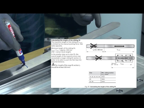 [EN] Bosch Rexroth: Linear Guides - Mounting of sliding fit cover strip (How-To)