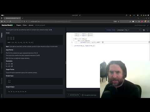 Using Python's itertools.product (if you have to). Review of Hackerrank.