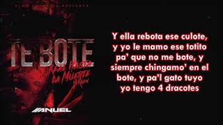 Anuel - Te Bote (Letra Oficial) REAL HASTA LA MUERTE VERSION
