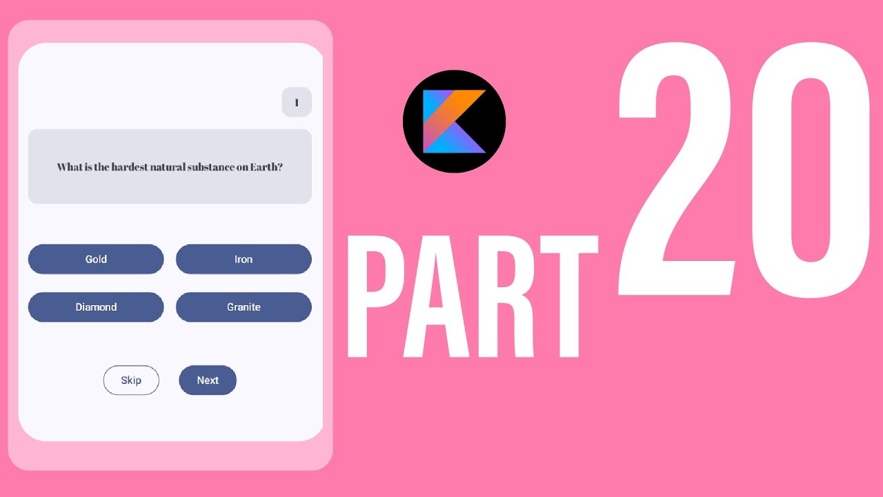 Kotlin Vlog Ep.20 Quiz app w/ ViewModel