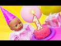 Happy birthday, baby Annabell doll! Cooking toy food for baby born doll & Baby dolls videos for kids