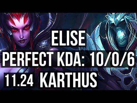 ELISE vs KARTHUS (JNG) | 10/0/6, Legendary, 400+ games | EUW Master | 11.24